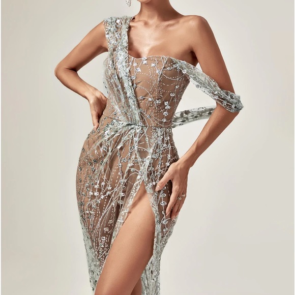 Fairy Dust Sparkle Glitter Dress: Silver - Picture 4 of 13